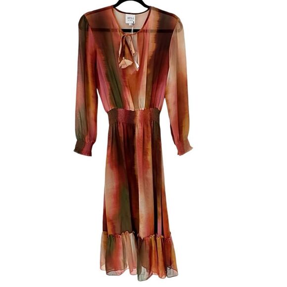 Misa Los Angeles Poppy Midi Dress in Jaipur Ombre | Size S - Picture 3 of 9